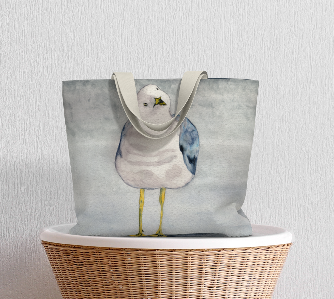 Curious Seagull - Large Tote